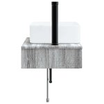 vidaXL Basin de lavage mural Sonoma gris 50 x 41 x 39 cm