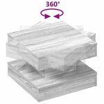 vidaXL Table basse rotative à 360 degrés sonoma gris 50x50x34 5 cm