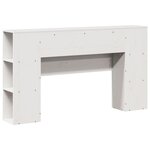 vidaXL Tête de lit avec rangement blanc 120 cm bois massif de pin