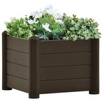 vidaXL Lit surélevé de jardin PP Moka 43x43x35 cm
