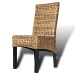 vidaXL Chaises à manger lot de 2 bois solide de manguier et abaca