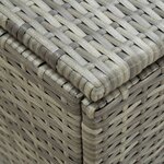 vidaXL Boîte de rangement de jardin résine tressée 180x90x70 cm gris