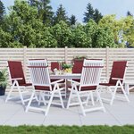 vidaXL Coussins de chaise dossier haut lot de 6 rouge bordeaux mélangé