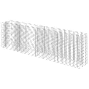 vidaXL Lit surélevé à gabion Acier galvanisé 360x50x100 cm