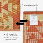 Tapis extérieur terrasse réversible - Tapis de jardin imperméable et résistant UV - Anya - Orange - 120x180 cm - HOMESCAPES