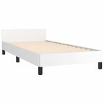 vidaXL Cadre de lit sans matelas blanc 90x190 cm similicuir