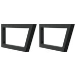 vidaXL Supports d'étagères pour lavabo 2 Pièces noir trapèze acier