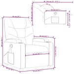 vidaXL Fauteuil inclinable de massage Crème Similicuir