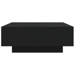 vidaXL Table basse noir 80x80x31 cm bois d'ingénierie