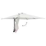 vidaXL Parasol de jardin Beige  Noir 248.5 x 247.5 x 160 cm