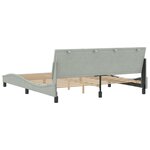 vidaXL Cadre de lit sans matelas Hanko gris clair 180x200 cm velours