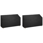 vidaXL Housses de banc de jardin 2 Pièces 12 œillets 210x70x70/88 cm PE