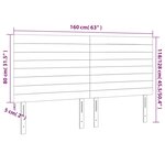 vidaXL Tête de lit à LED Bleu foncé 160x5x118/128 cm Velours