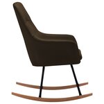 vidaXL Chaise à bascule Marron Tissu