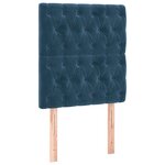 vidaXL Sommier à lattes de lit et matelas et LED Bleu foncé 90x200 cm