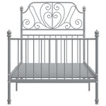vidaXL Cadre de lit sans matelas gris métal 90x200 cm