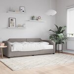 vidaXL Lit de jour avec matelas taupe 80x200 cm tissu