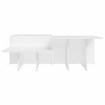 vidaXL Tables basses 2 Pièces blanc bois d'ingénierie