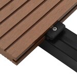 vidaXL Planche de terrasse 30 Pièces Marron Clair WPC