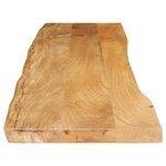 vidaXL Dessus de table 160x40x3 8 cm bord vivant bois massif manguier