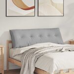 vidaXL Coussin de Dos Gris nuage 140 x 19 x 50 cm tissu