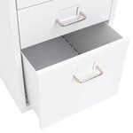 vidaXL Classeur mobile Blanc 28x41x69 cm Métal