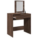 vidaXL Coiffeuse avec miroir chêne marron 73x46 5x120 cm