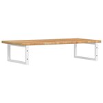 vidaXL Étagère de vasque murale acier et bois de chêne massif