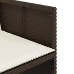 vidaXL Ensemble à manger de jardin avec coussins 15 Pièces marron rotin