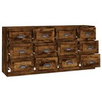 vidaXL Buffets 2 Pièces chêne fumé bois d'ingénierie