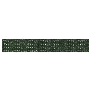 vidaXL Écran de balcon avec feuilles Vert foncé 500 x 75 cm