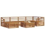 vidaXL Ensemble de canapés d'extérieur 7 Pièces Naturel