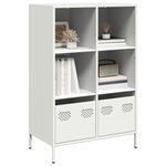 vidaXL Buffet haut blanc 68x39x103 5 cm acier