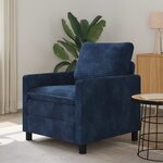 vidaXL Canapé Bleu marine 76 x 81 x 87 5 cm Polyester