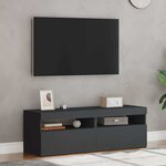 vidaXL Meubles TV avec lumières LED 2 Pièces gris 60x35x40 cm