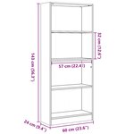 vidaXL Bibliothèque vieux bois 60x24x143 cm bois d'ingénierie