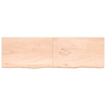 vidaXL Étagère murale 200x60x(2-4) cm bois de chêne massif non traité