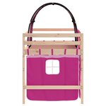 vidaXL Lit mezzanine enfants avec tunnel sans matelas rose 80x200 cm