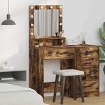 vidaXL Coiffeuse Chêne fumé 50 x 41 x 135 cm Bois d'ingénierie