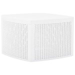 vidaXL Table d'appoint Blanc 54x54x36 5 cm Plastique