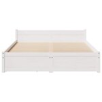 vidaXL Cadre de lit sans matelas blanc 140x190 cm bois de pin massif