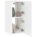 vidaXL Meuble TV mural avec lumières LED blanc 30 5x35x70 cm