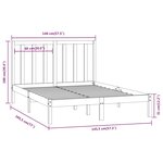 vidaXL Cadre de lit sans matelas 140x190 cm bois de pin massif