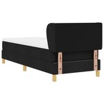 Lit avec sommier et matelas vidaXL Noir 80x200 cm en tissu
