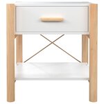 vidaXL Tables de chevet 2 Pièces Blanc 42x38x45 cm Bois d’ingénierie