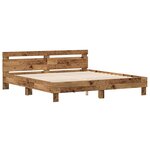 vidaXL Cadre de lit Bois ancien 203 x 185 x 70 cm Bois d'ingénierie