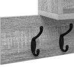 vidaXL Porte-manteau mural avec étagère Sonoma gris 100 x 12 x 43 5 cm