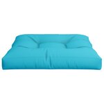 vidaXL Coussin de palette turquoise 70x70x12 cm tissu
