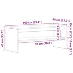 vidaXL Meuble TV Blanc 100 x 40 x 40 cm Aggloméré