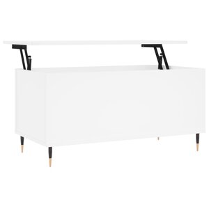 vidaXL Table basse Blanc 90x44 5x45 cm Bois d'ingénierie
